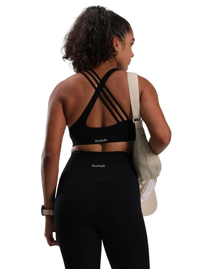 موهوكي موهوكي حمالة صدر رياضية Active Triple Line Crossback Bra - أسود
