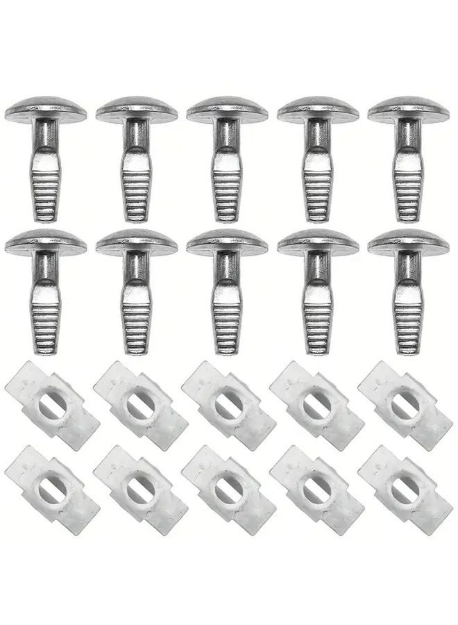 5 Sets 10 Pcs Engine Oil Pan Gasket Clips Durable Iron Mounting Bolts Secure Compartment Closure - Image 5