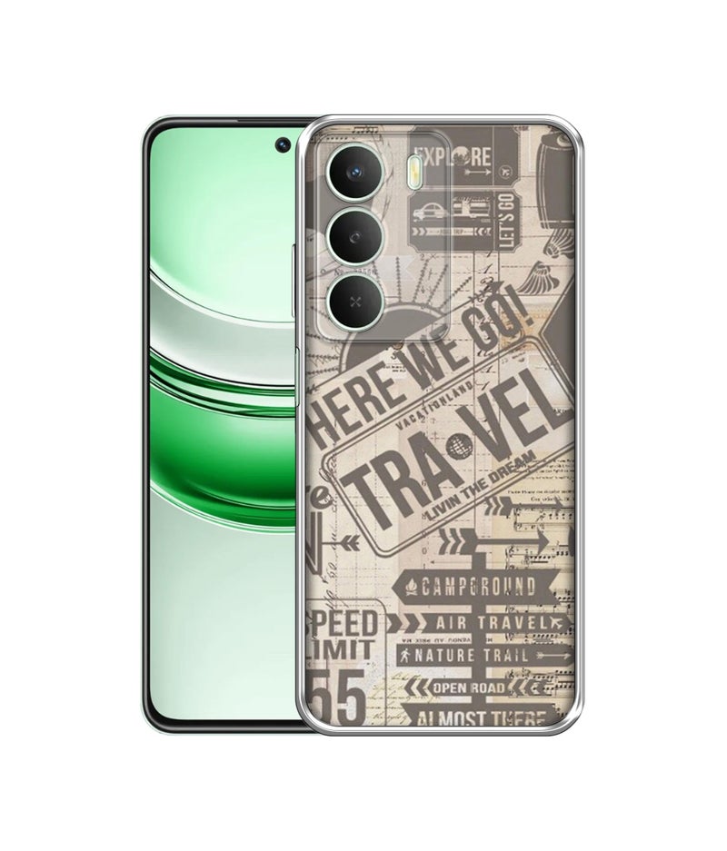 Casotec Travel Design Printed Silicon Soft TPU Back Case Cover for Realme C73 5G / C75 4G / C75 5G / Narzo 80 Lite 5G - Image 1