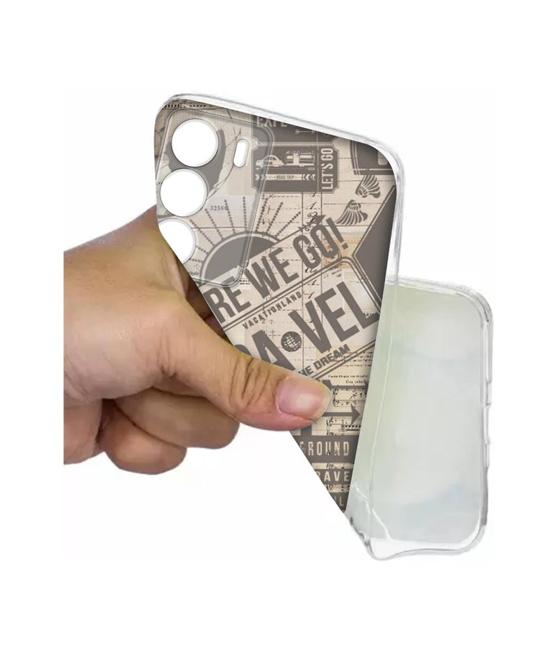 Casotec Travel Design Printed Silicon Soft TPU Back Case Cover for Realme C73 5G / C75 4G / C75 5G / Narzo 80 Lite 5G - Image 4