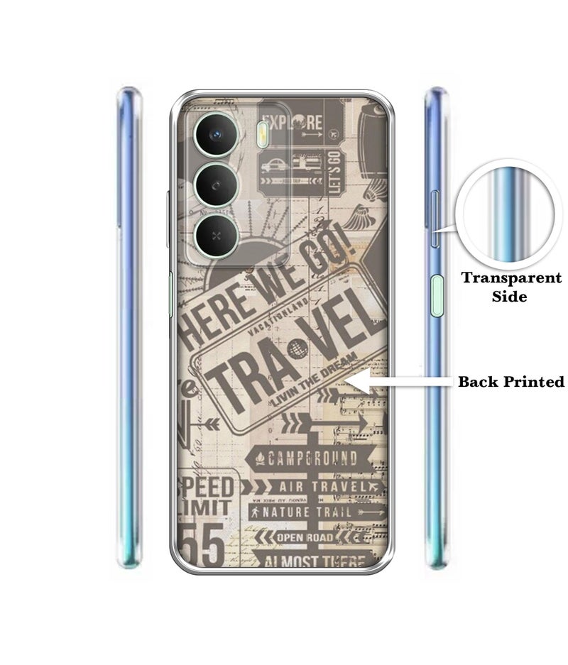 Casotec Travel Design Printed Silicon Soft TPU Back Case Cover for Realme C73 5G / C75 4G / C75 5G / Narzo 80 Lite 5G - Image 2