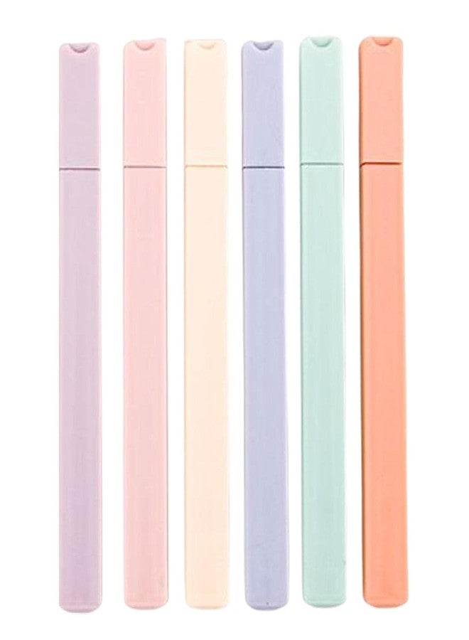 2HEET Aesthetics Highlighter Marker Kawaii Stationary Pen Bible Highlighters and Pens No Bleed Mild Soft Chisel Tip Pastel Markers for Students School (Muticolor, Pack Of 6) - Image 1