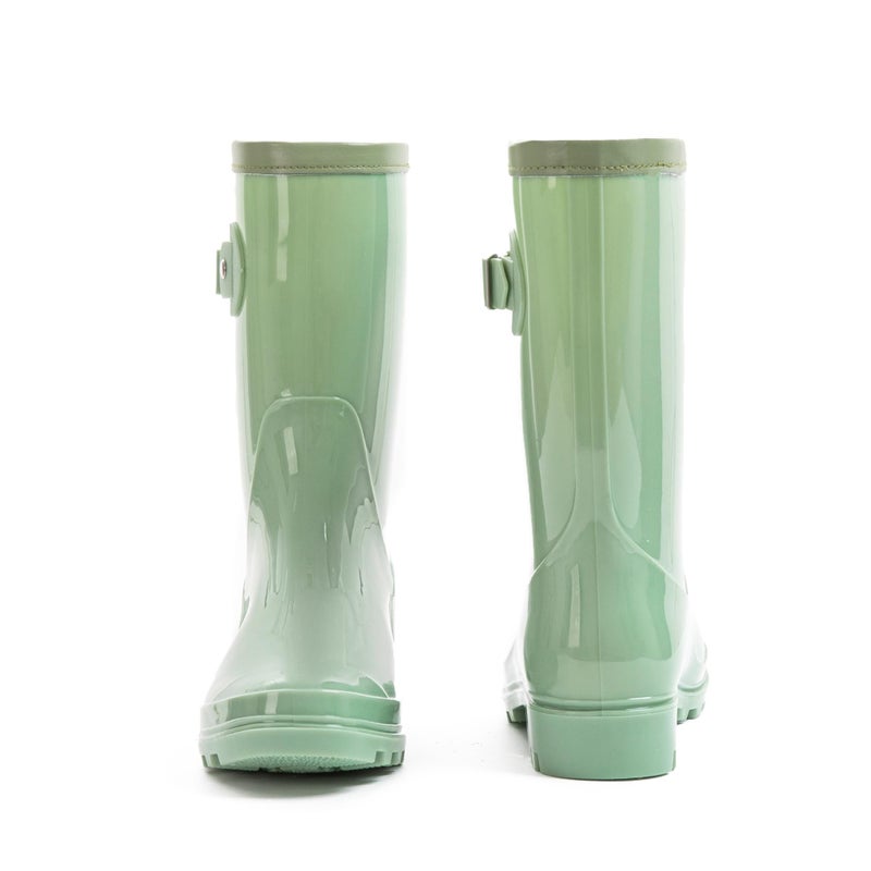 Fubotao Women's Mid Calf Rain Boots Waterproof Fashion Garden Shoes Anti-slipping Rainboots For Women Comfortable Insole Light Rain Shoes - Image 5