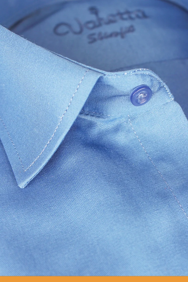 فاريتا Indigo Long Sleeve Plain Cotton Slim Fit Men's Shirt