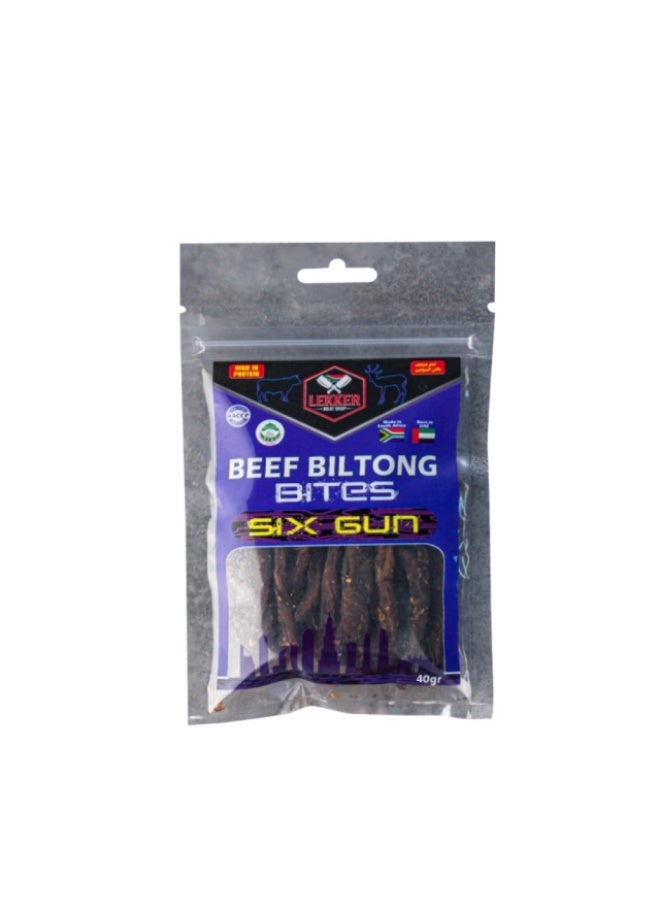 Beef Biltong Sticks, Six Gun Traditional - 40g, UAE