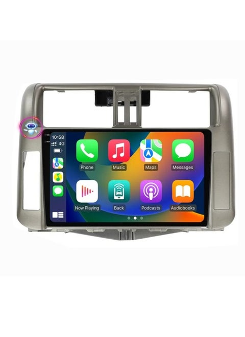 Toyota Prado 2010 2011 2012 2013 Android Screen 4GB RAM Support Apple Carplay Android Auto Wireless QLED Touch Screen DSP Bluetooth AHD Camera Included SIM Card Support Fast Interface