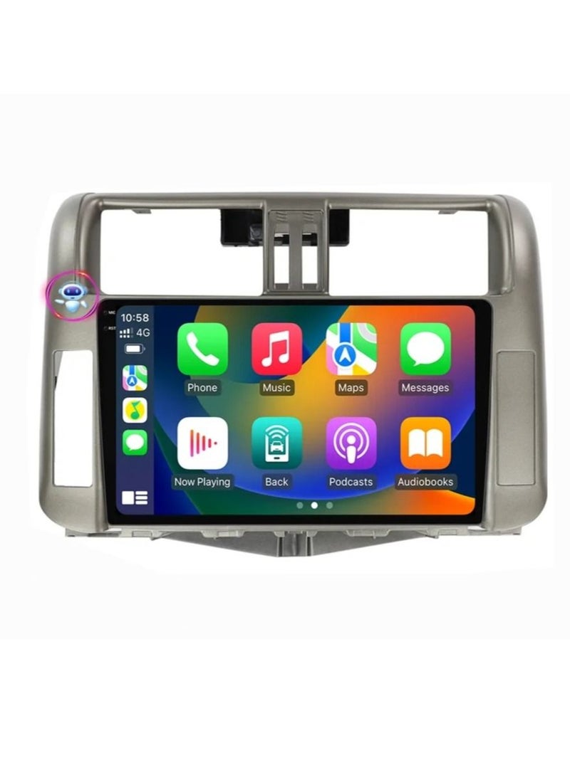 Toyota Prado 2010 2011 2012 2013 Android Screen 4GB RAM Support Apple Carplay Android Auto Wireless QLED Touch Screen DSP Bluetooth AHD Camera Included SIM Card Support Fast Interface