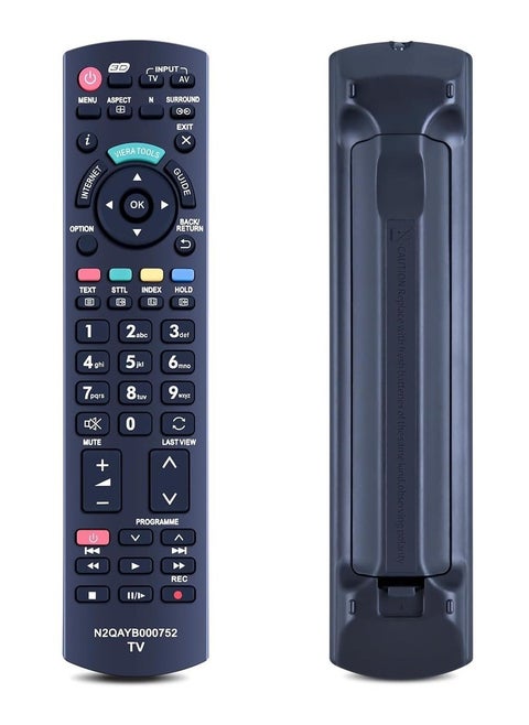 Remote Control Model N2QAYB000752 – Replacement for Panasonic Viera LCD & LED TVs – Compatible with TX-32LX62F, TX-32LX63F, TX-P42XT50E, TX-P46GT30E, TX-P46GTF32, TX-P46GTF32J, TX-P46GTN33, TX-P46GTS31