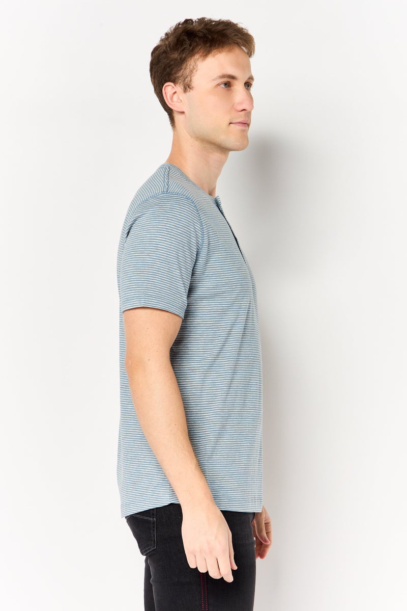 Project Essentials Men Crew Neck Short Sleeve Stripe T-Shirt, Multicolor - Image 4