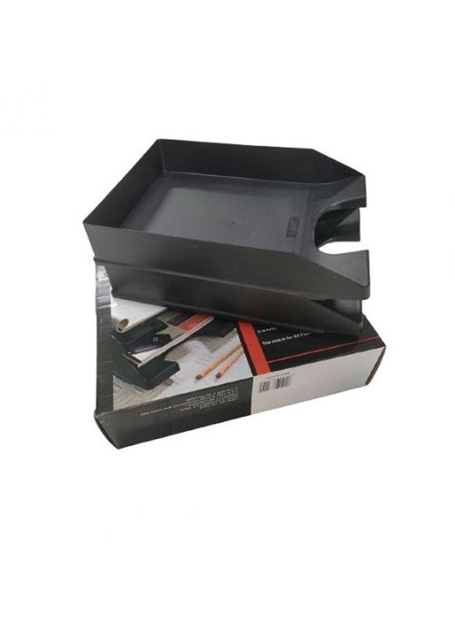 Generic - 2 layer plastic FILE TRAY for Office, school And Home Files A4 Size - Image 1