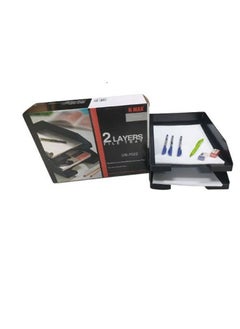 2 layer plastic FILE TRAY for Office, school And Home Files A4 Size