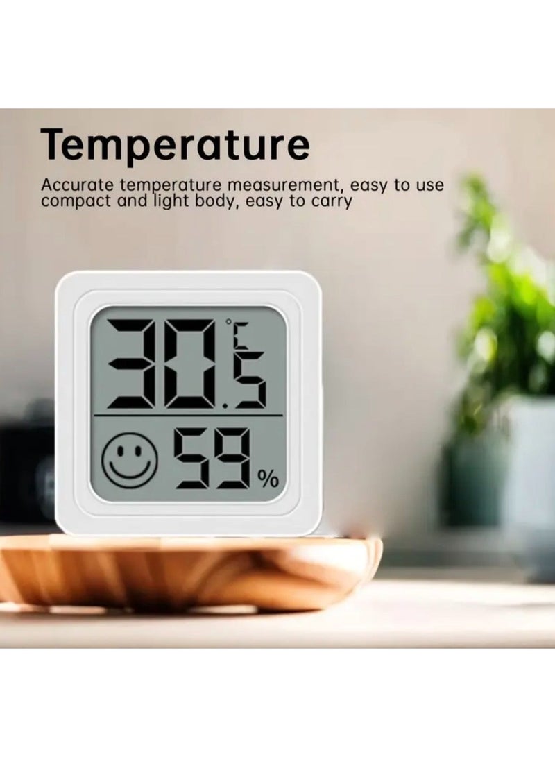 كلين ويف حجم صغير - ميزان حرارة ورطوبة رقمي داخلي – جهاز قياس درجة الحرارة والرطوبة للاستخدام المنزلي والمكتبي والسيارة، شاشة رقمية واضحة، تصميم مدمج - Image 5
