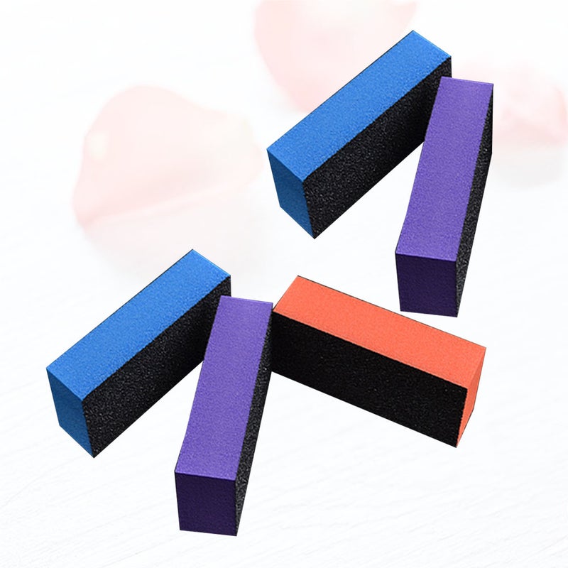 10 pcs Three Sided Nail Files Useful Sponge Nail Files Practical Manicure Tools Nail Art Supplies for Women Female (Mixed Color) - Image 5