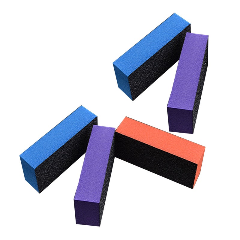 10 pcs Three Sided Nail Files Useful Sponge Nail Files Practical Manicure Tools Nail Art Supplies for Women Female (Mixed Color) - Image 2