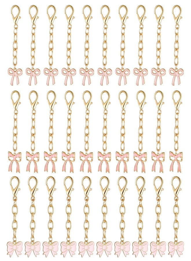 Qulkws 30 Piece Pink Bow Keychains Party Favors Cute Bowknot Key Chains Bow Birthday Party Decorations Supplies Gifts for Women Girls Team - Image 1