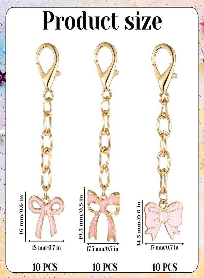 Qulkws 30 Piece Pink Bow Keychains Party Favors Cute Bowknot Key Chains Bow Birthday Party Decorations Supplies Gifts for Women Girls Team - Image 5