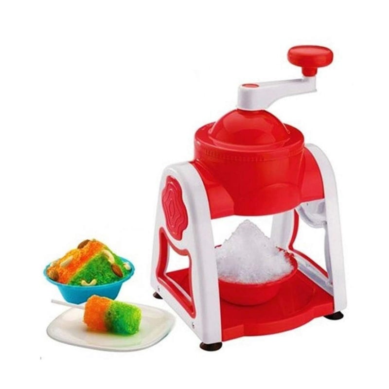 RIVUGJA RIVUGJA Portable Manual Ice Crusher Gola Maker with 3 Bowls 6 Sticks 1 Glass Dish NonElectric Slush Snow Maker for Home Summer Refreshments Baraf ka Gola Banane wali Machine Multicolor  - Image 1