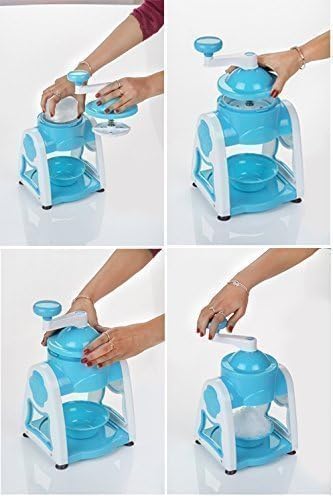 RIVUGJA RIVUGJA Portable Manual Ice Crusher Gola Maker with 3 Bowls 6 Sticks 1 Glass Dish NonElectric Slush Snow Maker for Home Summer Refreshments Baraf ka Gola Banane wali Machine Multicolor  - Image 5