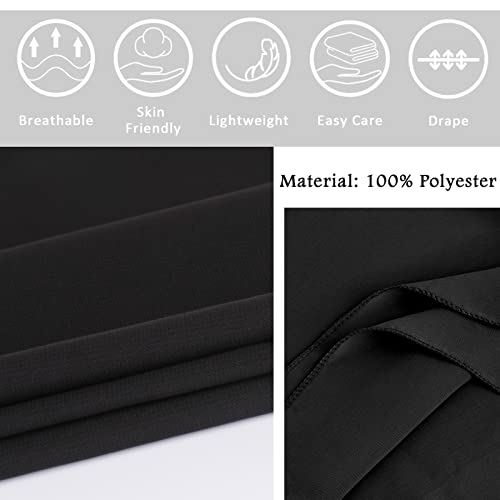 Ladiery Black Shawl Wraps for Women Evening Dresses, Chiffon Elegant Soft Sheer Shawls for formal dressy Bride Wedding - Image 5