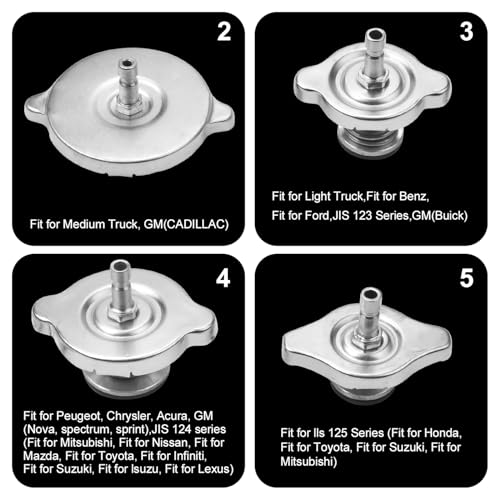 Prokomon 15 Pieces Coolant Pressure Tester Kit; Radiator Pressure Tester; Cooling System Pressure Tester Kit - Image 4