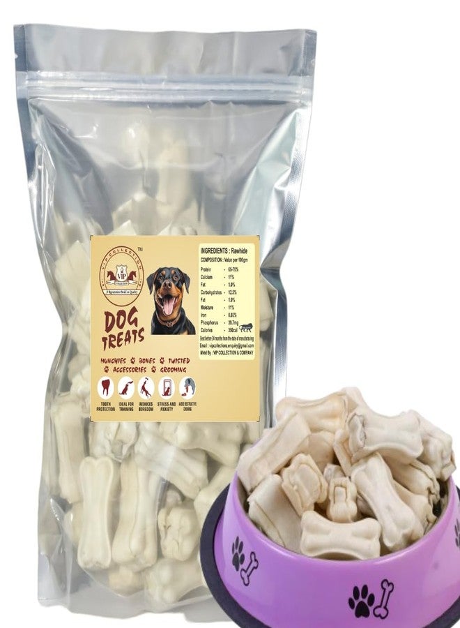 VIPCOLLECTION VIP Collection Rawhide Chicken Flavor Dog Chew Bones - 2-Inch Calcium-Enriched Treats for Small Dogs & Puppies | Supports Dental Health & Strong Teeth (900-Gram) - Image 1