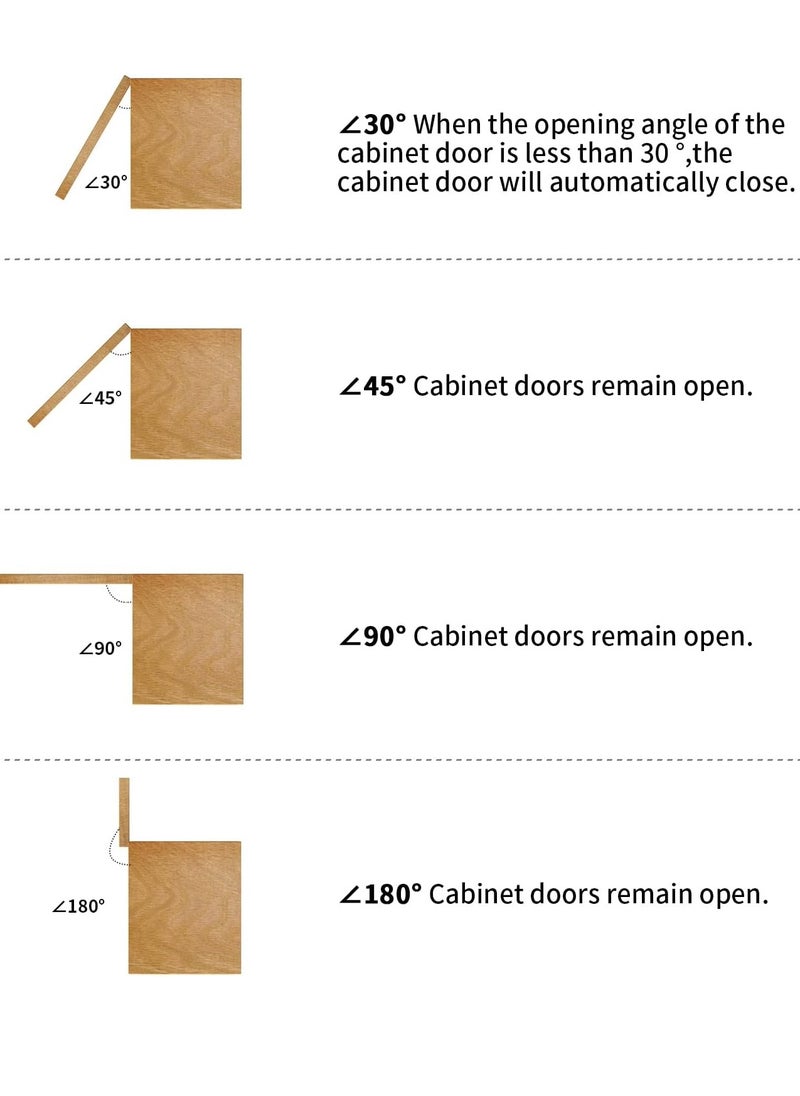 General - 3/8 Inch Inset Cabinet Hinges, 2 Pack Self Closing Flush Face Mount Hinges with Door Bumper, Variable Decorative Hardware for Bathroom, Furniture, Kitchen Cabinet Doors, Brushed Nickel - Image 1