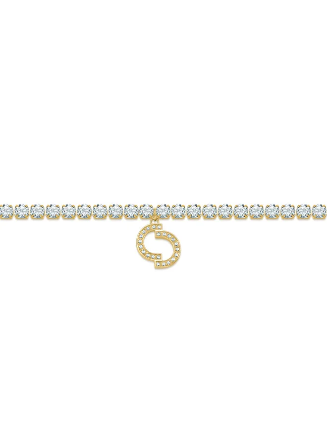 CERRUTI 1881 Claudia Gold Plated Double 'C' Charm Bracelet for Women
