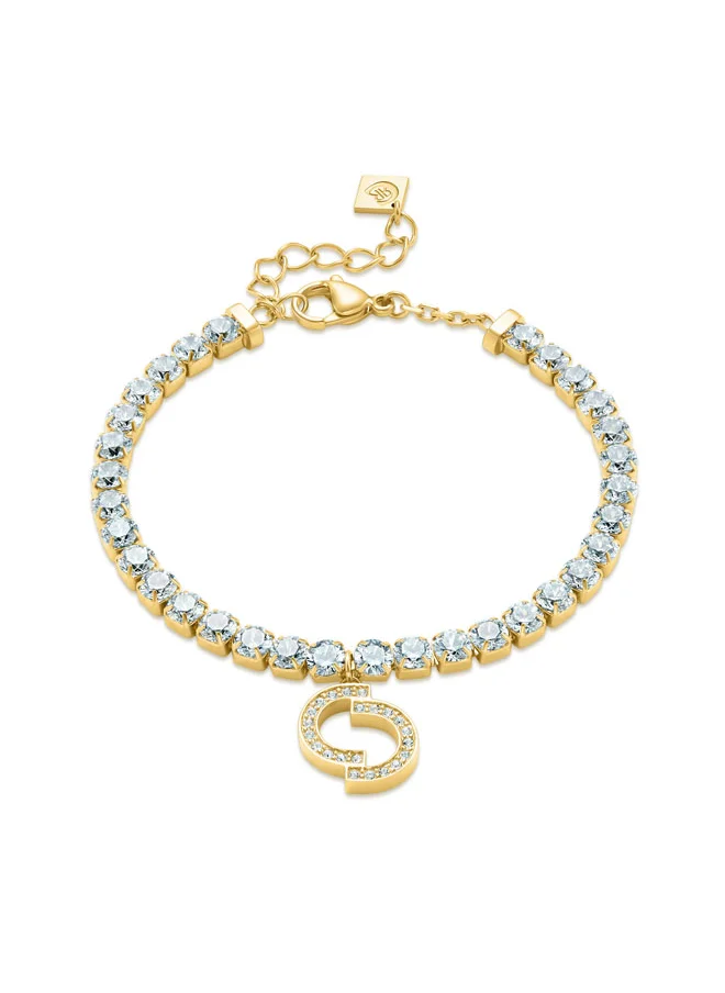CERRUTI 1881 Claudia Gold Plated Double 'C' Charm Bracelet for Women
