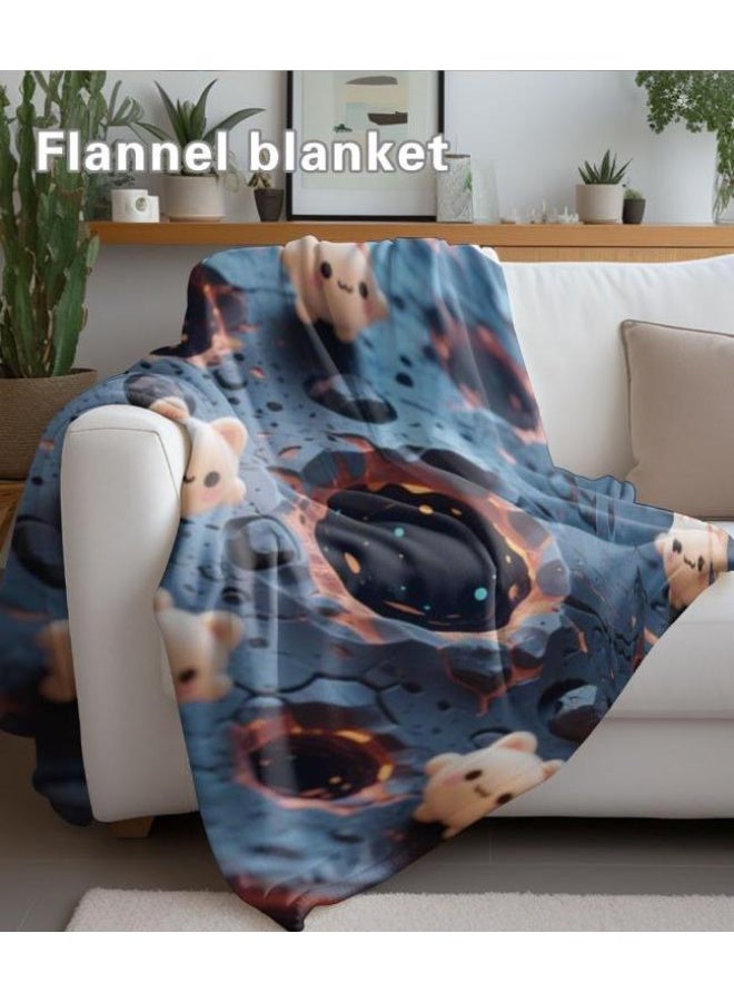 general Baby and children's cartoon flannel thin blanket (warm and comfortable, suitable for sleep, game use) 70cm*100cm