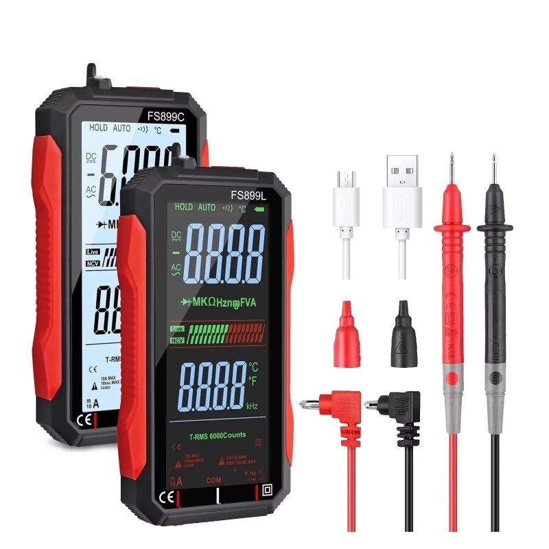 Digital Multimeter 6000 Counts 600V Range - Smart Touch Screen NCV Detector for Electricians DIYers Automotive HVAC Home Electrical Work - Image 4
