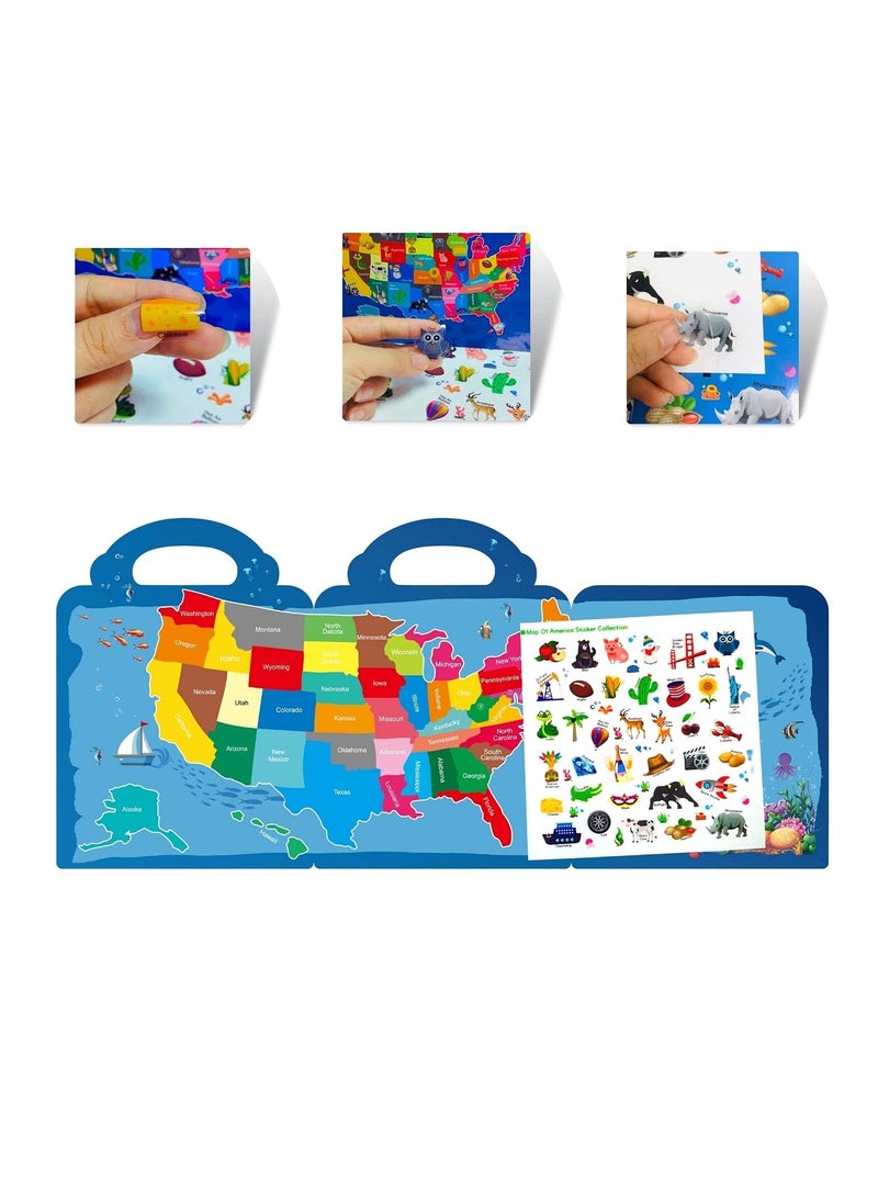 Generic - Reusable Sticker Books for Kids, Toys for 2 5 Year Old Girls Boys Birthday Gifts Toddler Toys Learning Stickers for Kids Toys Journal Paper Stickers Scrapbooking Stationery Sticker - Image 1