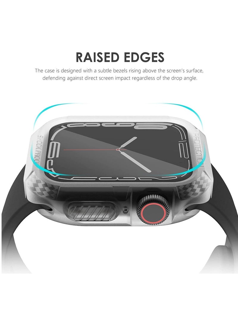 45mm Case, Compatible Fit for Apple Watch Series 7 45mm, 6 Packs Rugged Protective Case Soft TPU Bumper Compatible for Apple Watch Case Series 7/6/SE/5/4 44mm Screen Protector for Men Women  - Image 4