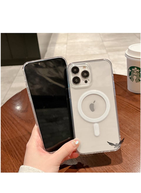 Clear Magnetic Case for iPhone 14 Pro Max Compatible with Magsafe Card Wallet & Wireless Chager, Screen & Camera Protection Shockproof Magsafe Cover for Apple iPhone 14 Pro Max