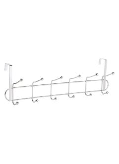 VENDIX 12 Hook Over Door Hanger - Towel, Clothing & Accessory Organizer, Bedroom, Bathroom Hanger - Rust-Resistant Chorom Plated  - Image 1