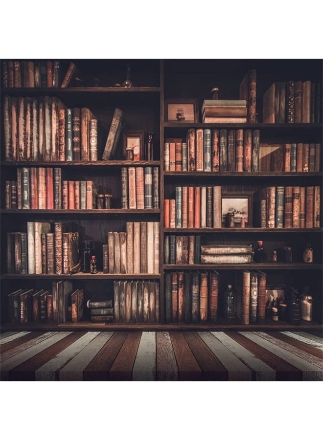 AOFOTO 10x10 قدم كتب قديمة على خلفية تصوير مكتبة رف كتب عتيق خلفية تصوير للأطفال الأولاد والبنات والبالغين صور فنية في الاستوديو - Image 1