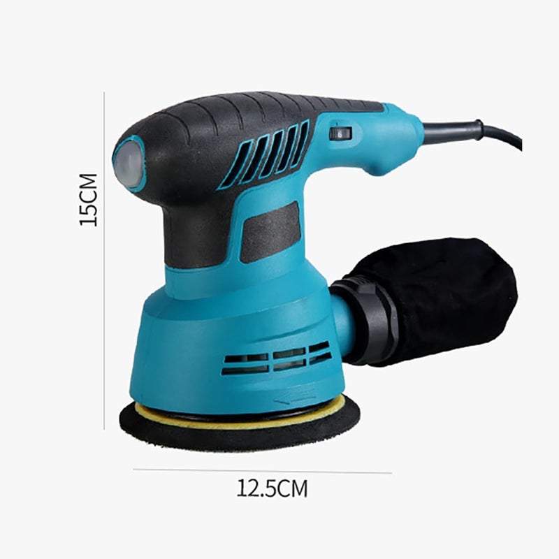 GoodTool Corded Random Orbit Sander, 300W 13000Rpm,6 Variable Speeds, Electric Orbital Sander With Dust Collection, 125Mm 5Pcs Sandpapers, For Sanding, Polishing Wood, Diy, Home Improvements (Uk) - Image 2