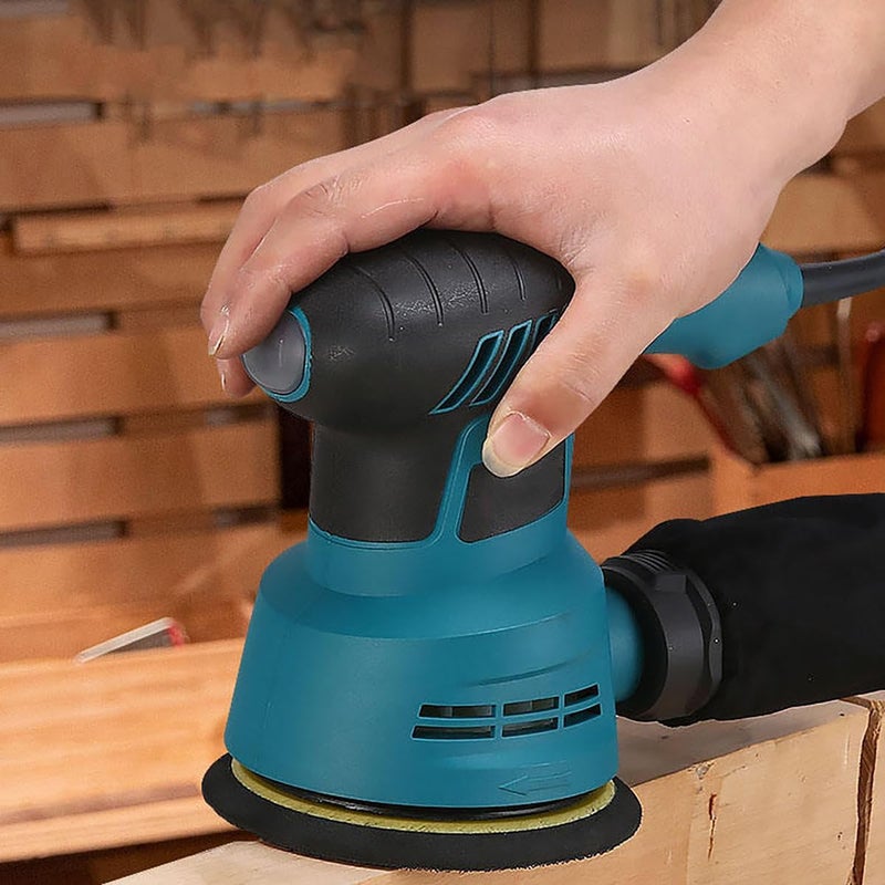 GoodTool Corded Random Orbit Sander, 300W 13000Rpm,6 Variable Speeds, Electric Orbital Sander With Dust Collection, 125Mm 5Pcs Sandpapers, For Sanding, Polishing Wood, Diy, Home Improvements (Uk) - Image 5