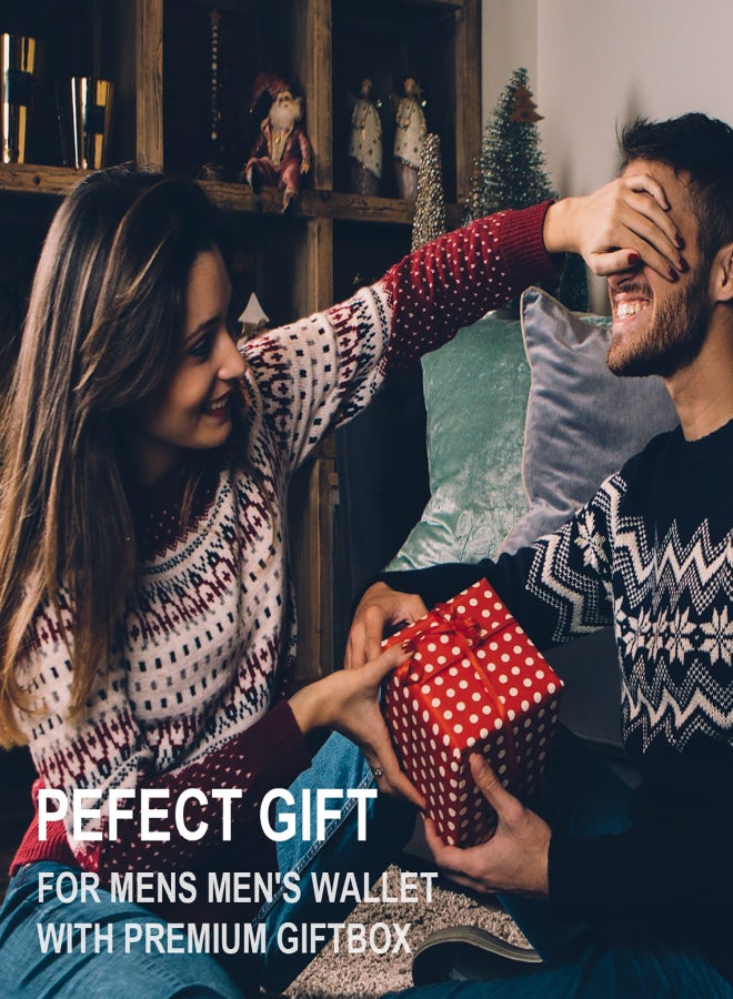 آيسيلي محفظة AISEELY البسيطة للرجال والنساء من ألياف الكربون - حاملات بطاقات الائتمان RFID مانعة لتقنية تحديد الهوية بموجات الراديو، محفظة معدنية صغيرة منظمة - مشبك نقود بجيب أمامي رفيع، هدية للزوج والأب والزوجة (أزرق) - Image 5