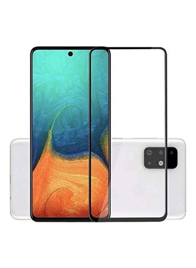 BORTONY Tempered Glass Screen Protector For Samsung Galaxy A71 Clear/Black - Image 1