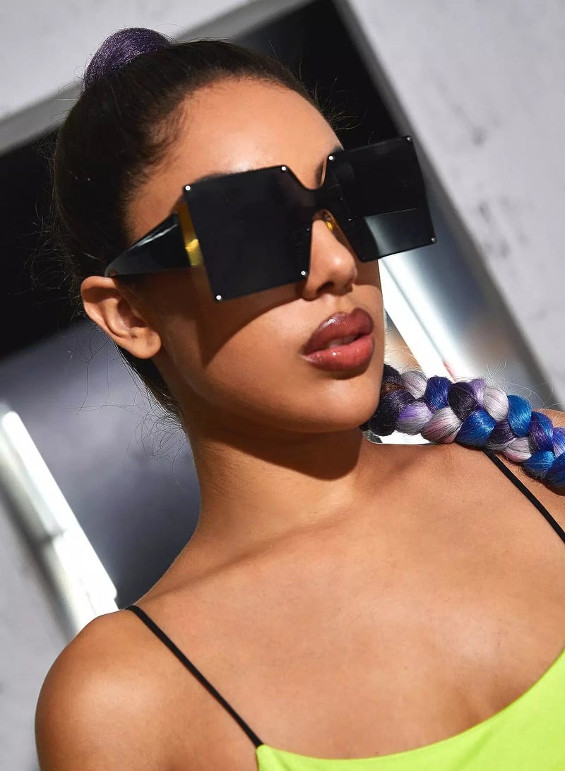 Generic Flat Top Shield Sunglasses - Image 1