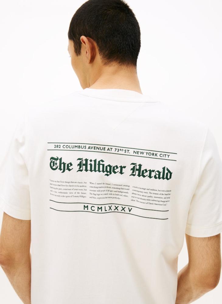 TOMMY HILFIGER Back Logo Jersey Crew Neck T-Shirt - Image 3