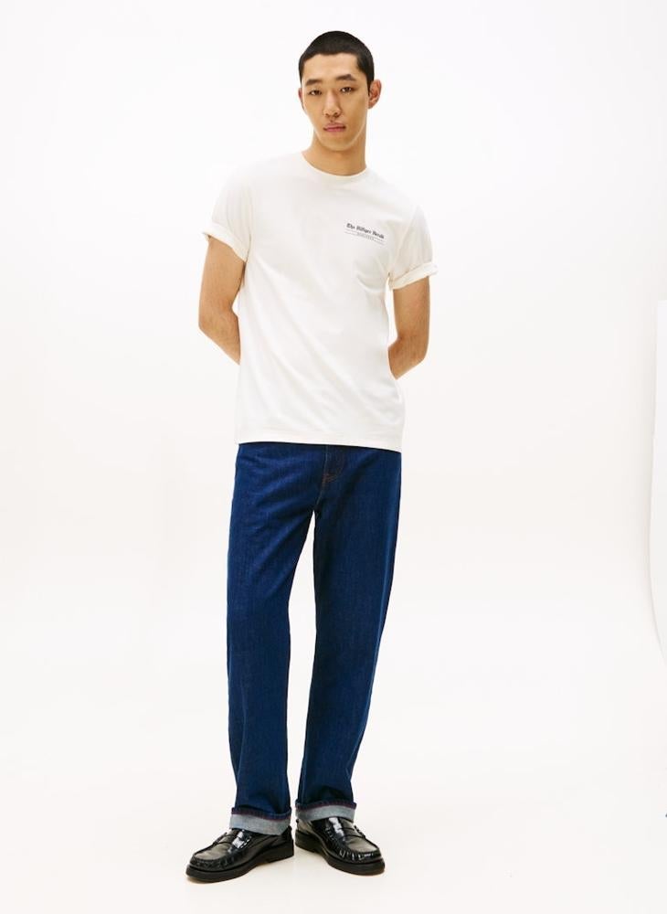 TOMMY HILFIGER Back Logo Jersey Crew Neck T-Shirt - Image 4