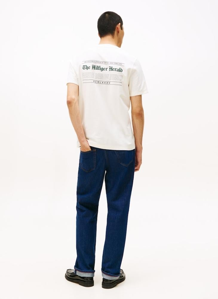 TOMMY HILFIGER Back Logo Jersey Crew Neck T-Shirt - Image 2