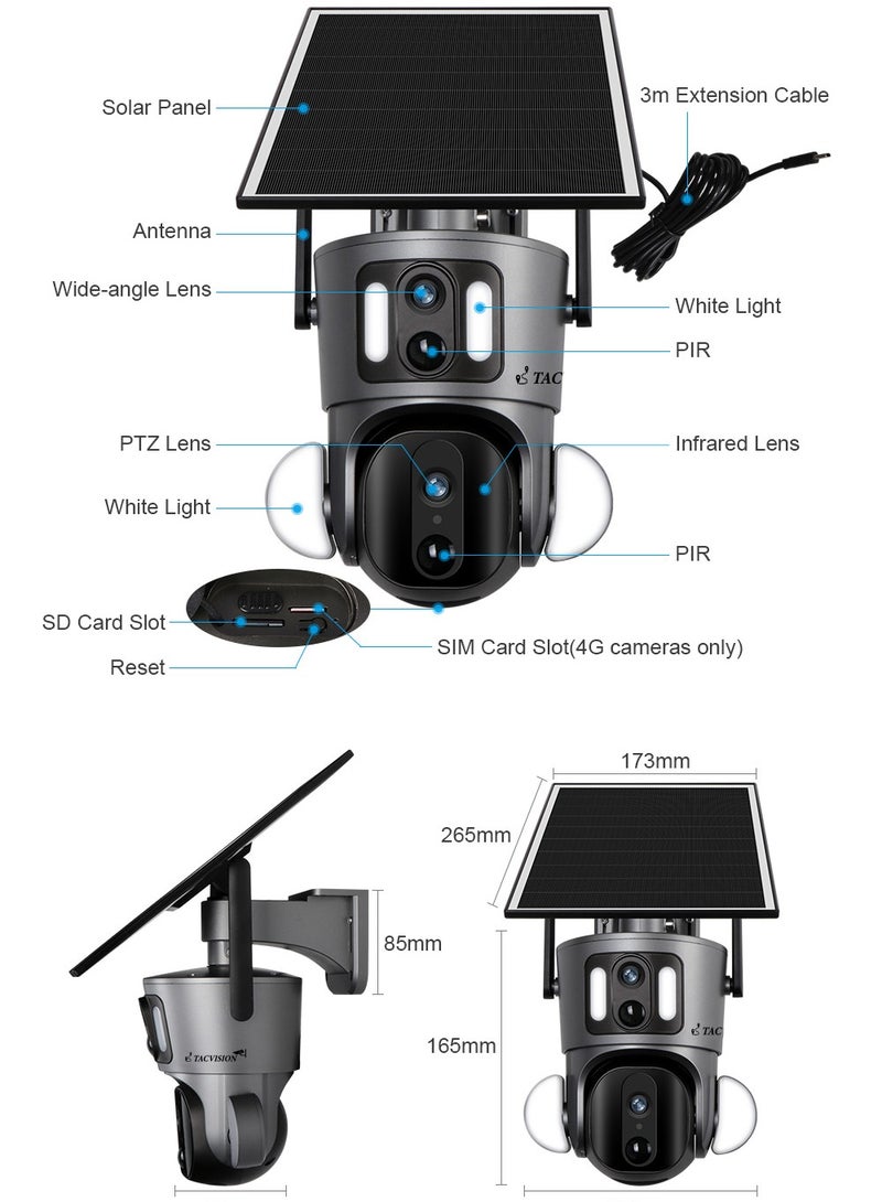 Generic Dual Lens 4G Solar Surveillance Camera  - Image 3