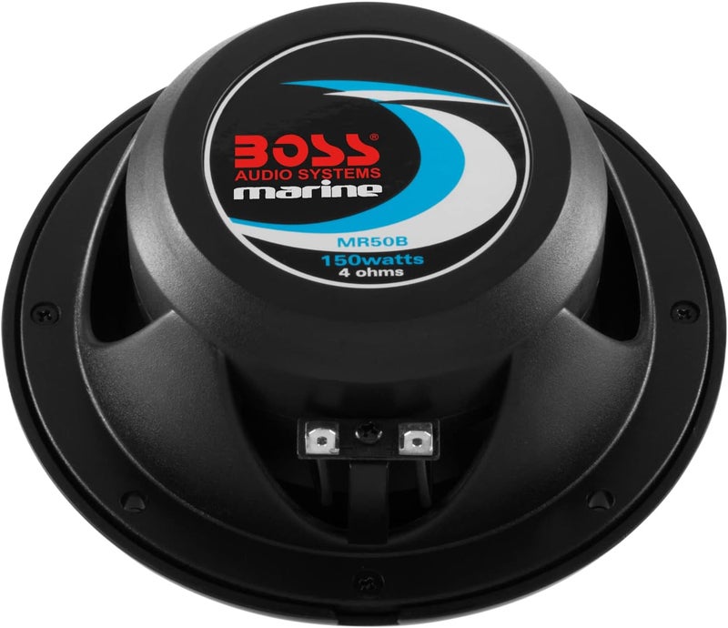 BOSS AUDIO SYSTEMS MR50B 5.25 inch Marine Stereo Boat Speakers - 150 Watts (pair), 2 Way, Full Range Audio, Tweeters, Coaxial, Weatherproof, Sold in Pairs - Image 5