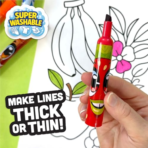 Scentos Fruit Scented Chisel Tip Markers, 24 Pack, Kid Approved, Super Washable, for Posters and Science Fairs, Assorted Colors - Image 4