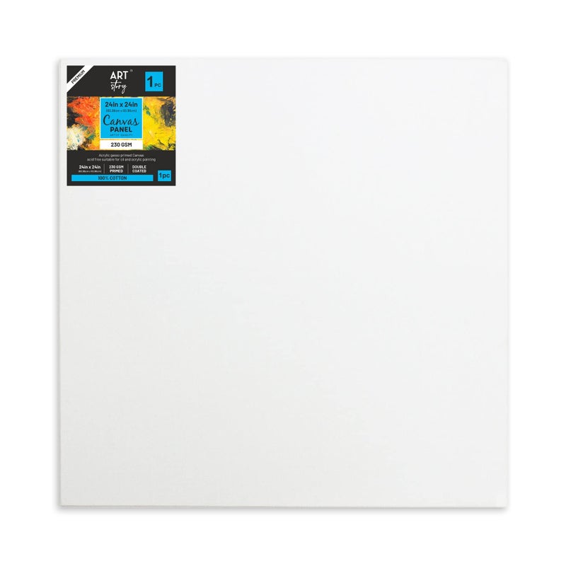 itsy-bitsy Itsy Bitsy 24 X 24 inch Canvas Panel - 1pcs | White, Cotton, Acrylic, Oil, Watercolor - Image 1