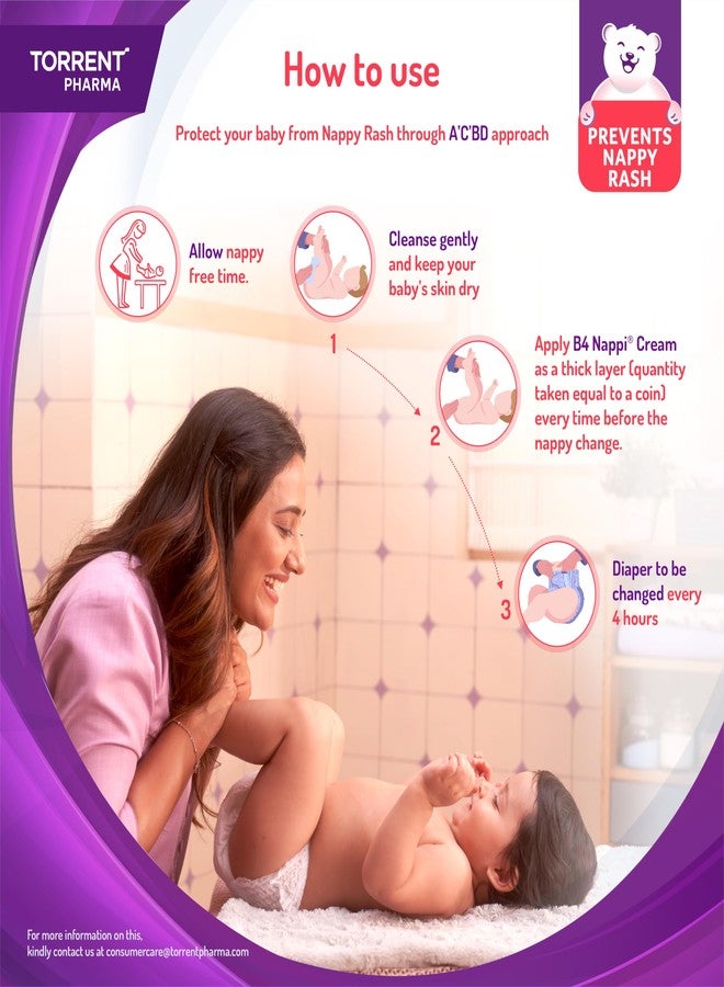 Tedibar Moisturising Baby Bathing Bar 75g(Pack of 1) with Skin Friendly PH & B4 Nappi Diaper Rash Cream for Babies 75g | Soothes and moiturises baby's Nappy Area - Image 5