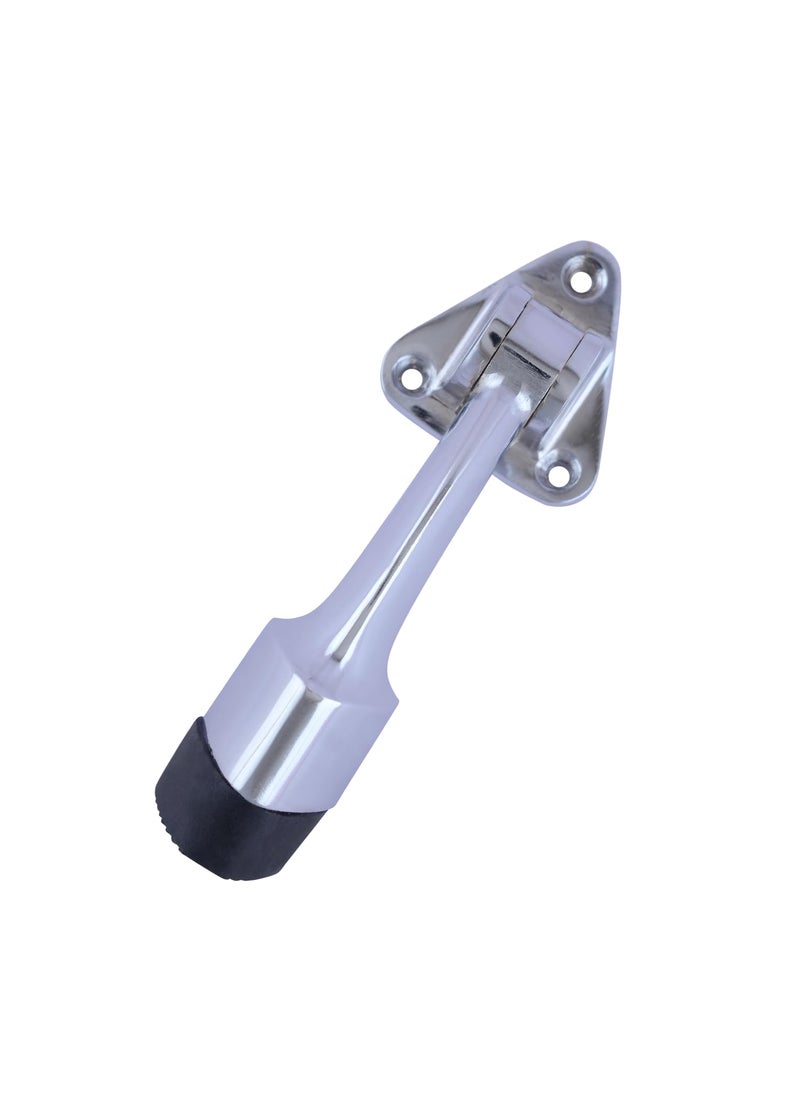 MALAIKAH Malaikah Triangle Chrome Plating Heavy Duty Gate Stopper for The Door with Rubber Grip 5Inch Long Door Stopper for Wooden Door Door Mounted Pack of 9  - Image 2