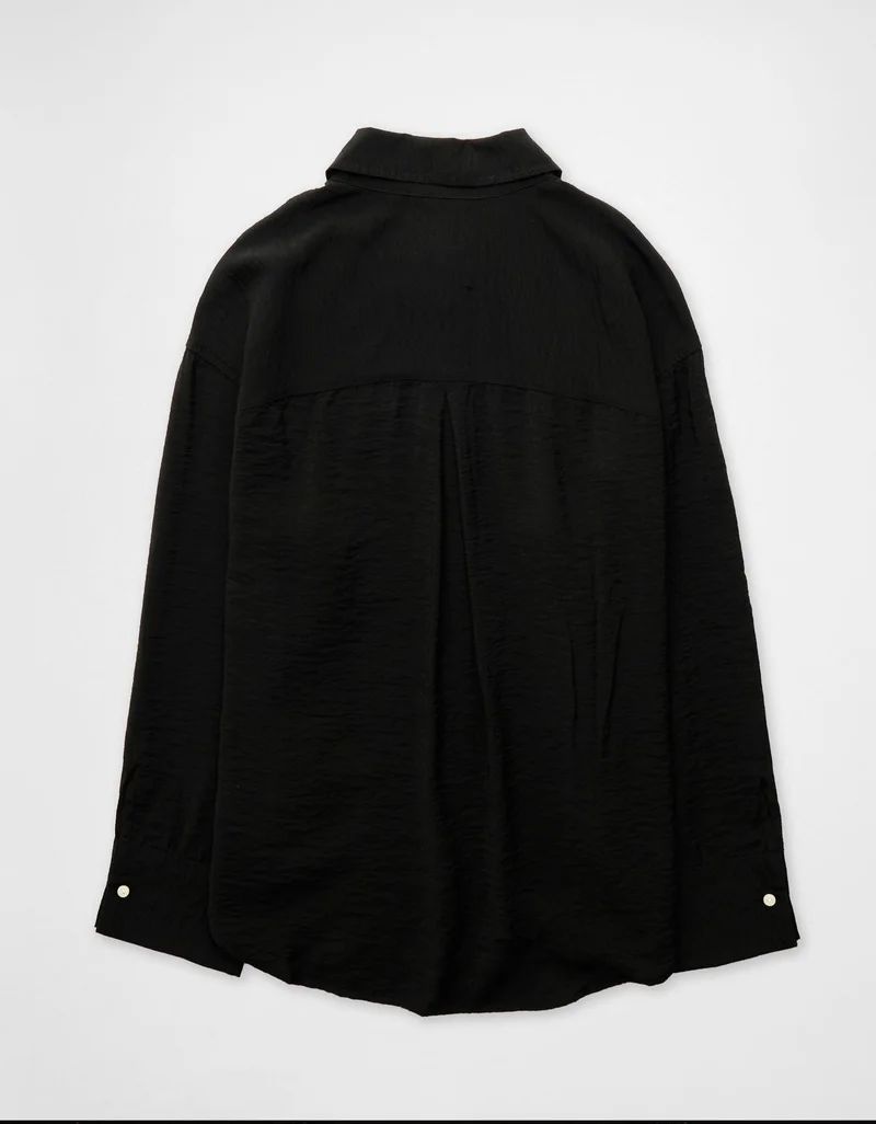 American Eagle  AE Oversized Tux Cuff Button-Up Shirt for Women | Best Price UAE